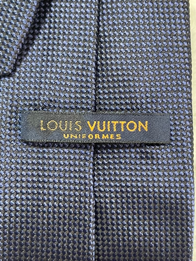 LOUIS VUITTON ネクタイ メンズ マーク 紺 使用感