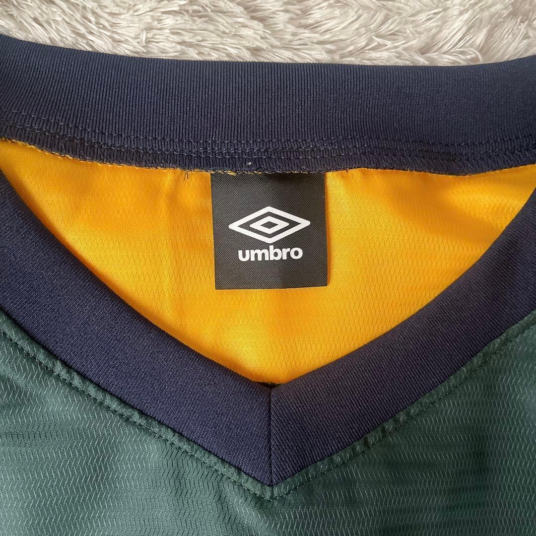 【美品】アンブロ ピステ 上下セットアップ ロゴプリント 緑×黄 メンズXL