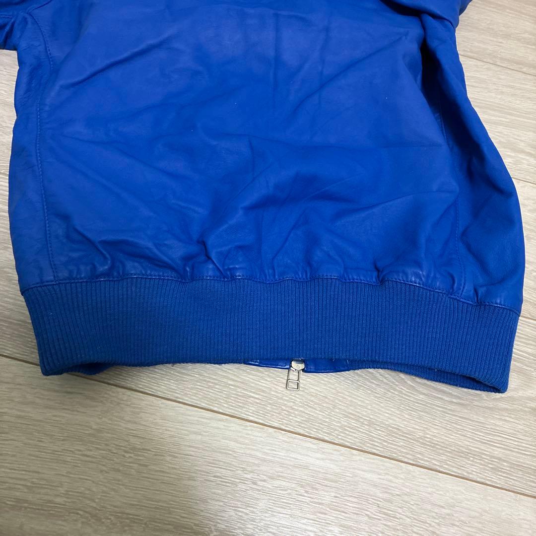 アディダス　ファレル　レザートラックジャケット ブルー