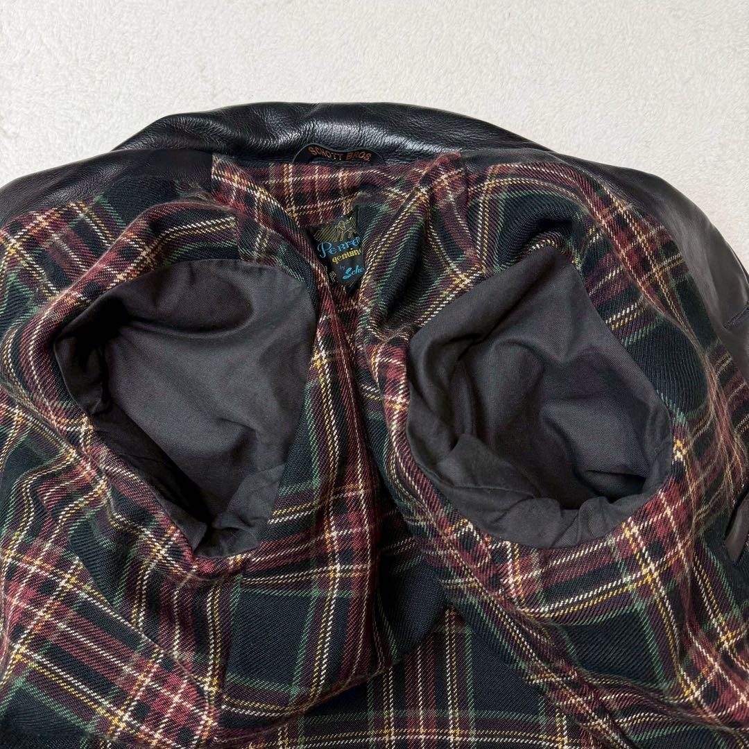 美品 SCHOTT 533us カーコート チェック サボテンタグ USA製