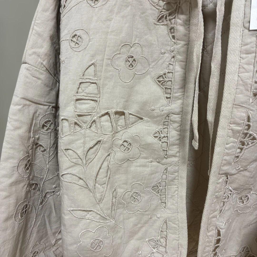 ツハルバイサマンサモスモス　中綿カットワークキルトジャケット