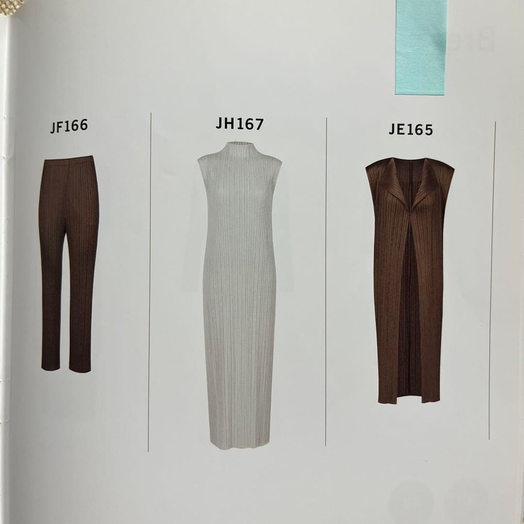 PLEATSPLEASE イッセイミヤケ　ロングジレ　近年モデル　赤茶色　3