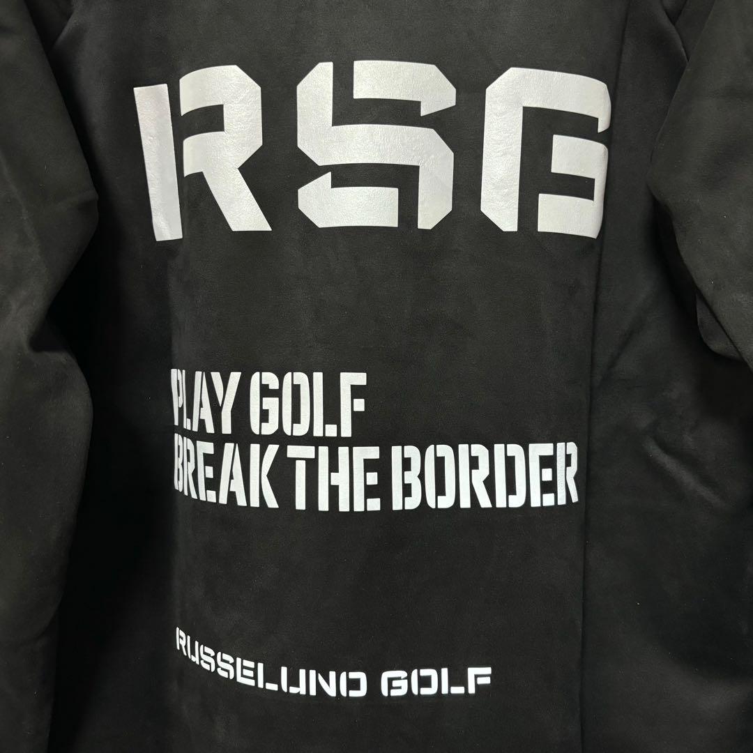 ラッセルノ ゴルフ RSG リフレクター ロゴ ライトフーディー ブラック XL