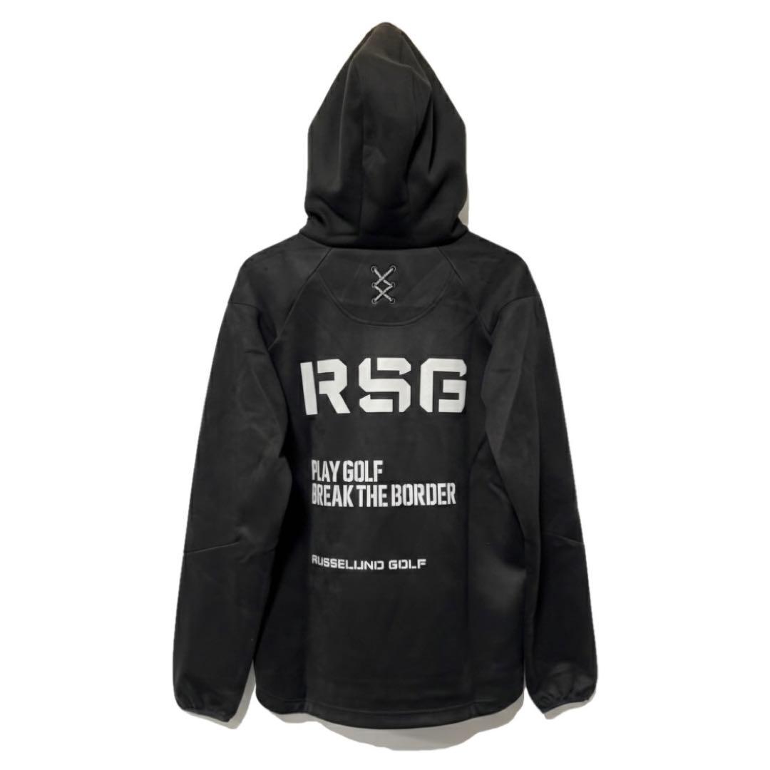 ラッセルノ ゴルフ RSG リフレクター ロゴ ライトフーディー ブラック XL