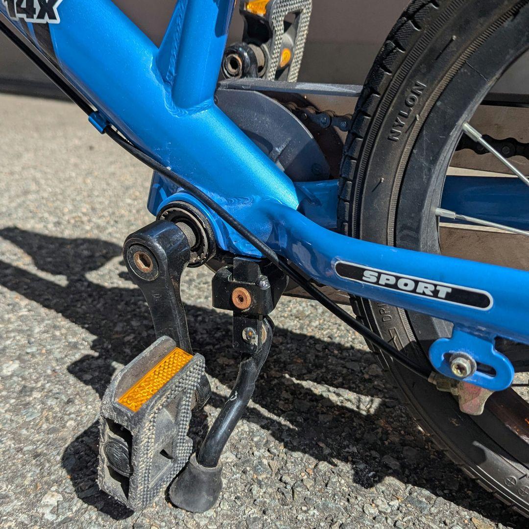 ストライダー STRIDER 14X スティールブルー　カゴ&スタンド付き