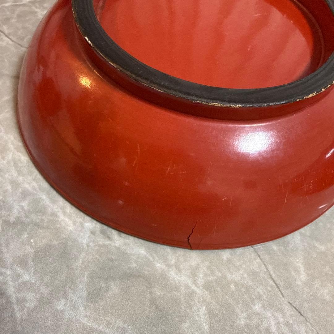 赤い蓋つき煮物椀 5客セット