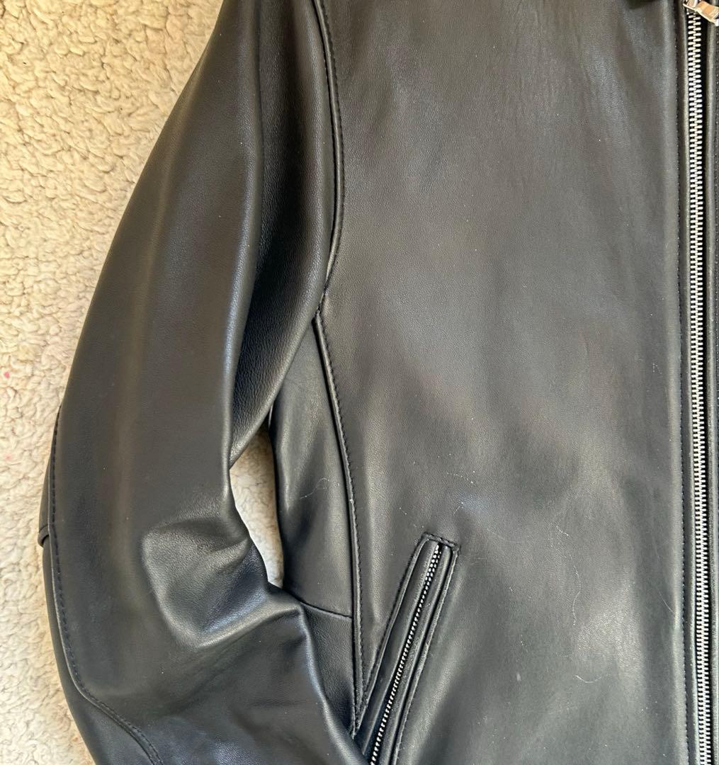 BEAUTY&YOUTH レザーシングルライダースジャケット M〜Lサイズ相当