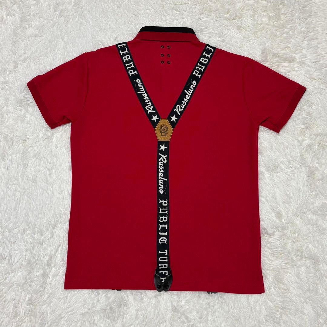 ラッセルノ　メンズ　ゴルフウェア　半袖ポロシャツ サスペンダー風 6(XL)