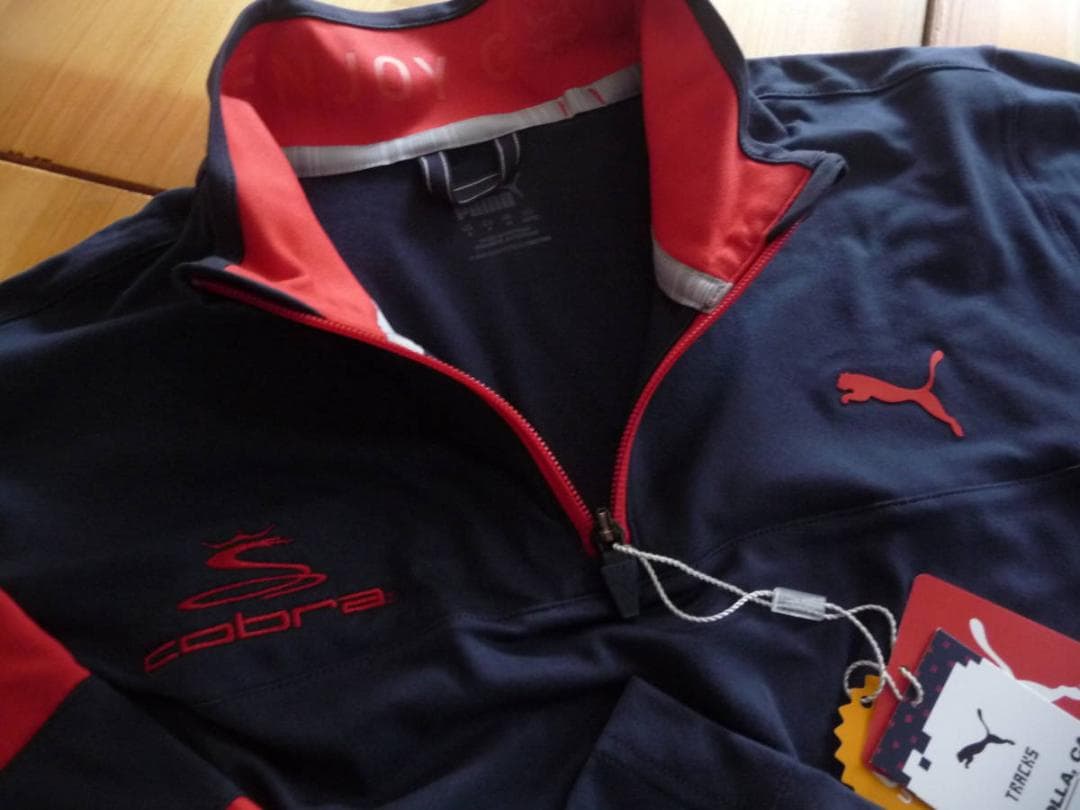 USプーマ コブラ Torreyana 1/4Zip 紺 特注刺繍入り