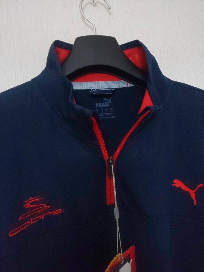 USプーマ コブラ Torreyana 1/4Zip 紺 特注刺繍入り