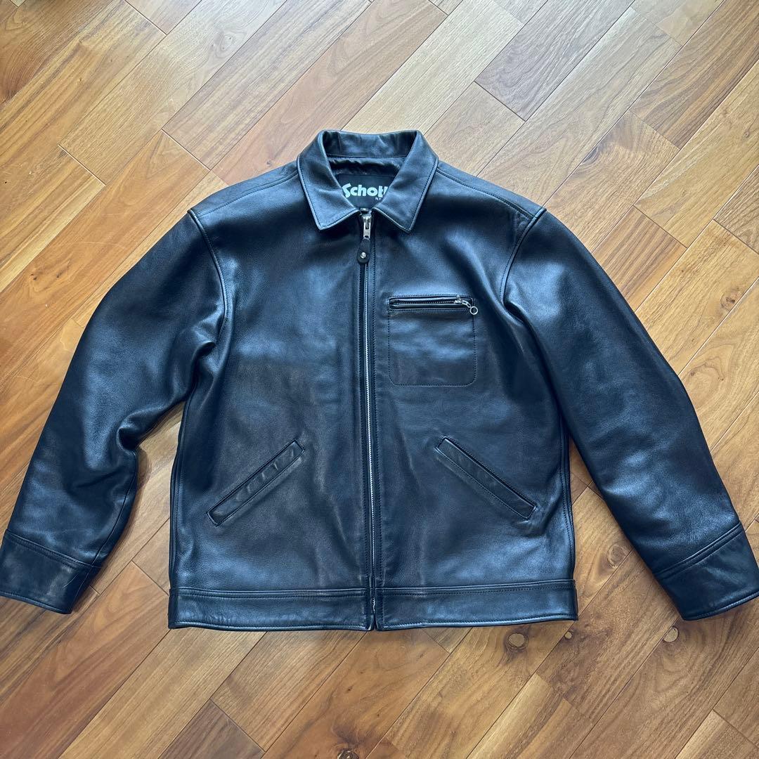 schott ショット　レザートラッカージャケット　ライダース　ラムスキン　M
