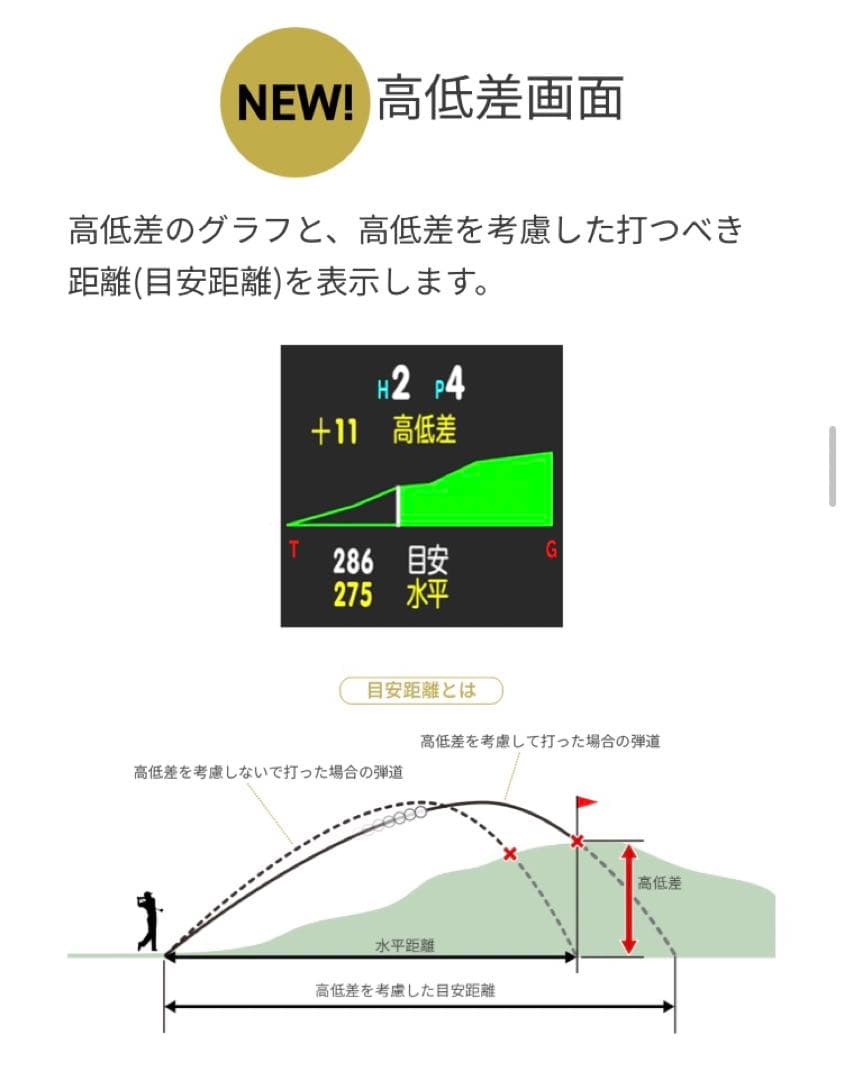 ヒ*ロ様 【極美品・軽量】ゴルフウォッチ グリーンオン ノルムIIプラス ホワイ