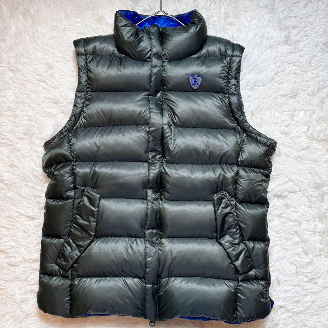 未使用級 パーリーゲイツ 2way ダウンジャケット ベスト 収納袋付き ロゴ