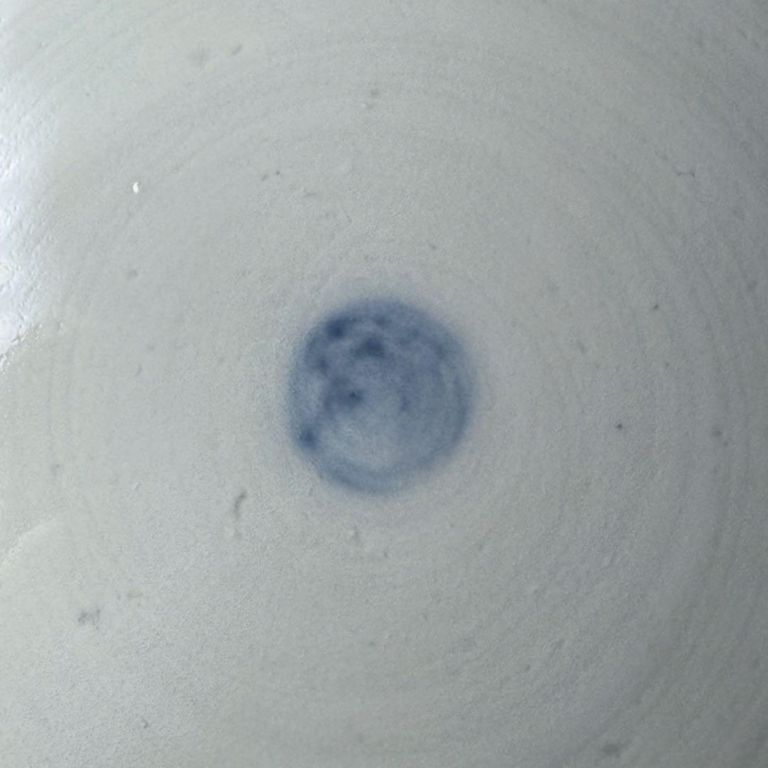 古伊万里　色絵輪花形七寸皿　農村　風景画　人物　珍品　窯銘有　直径21.3cm