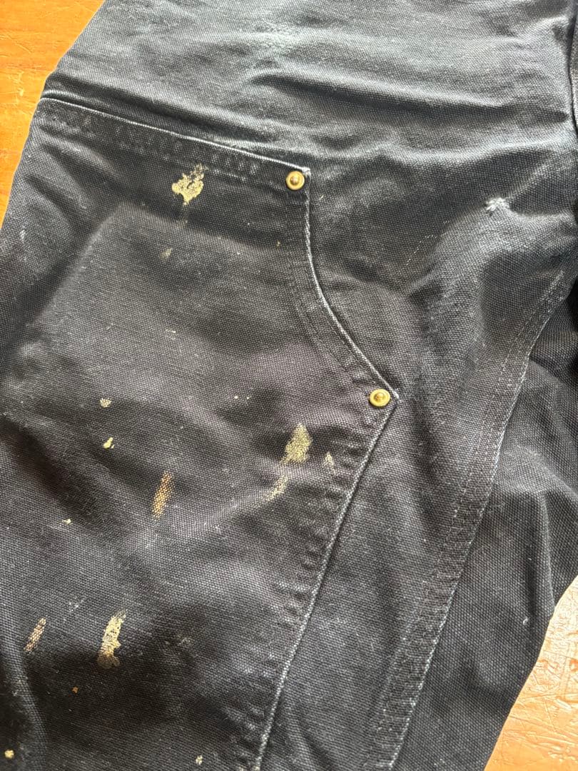 ち*ー様 Carhartt B01-BLK 30×30ダブルニー ブラックペイン