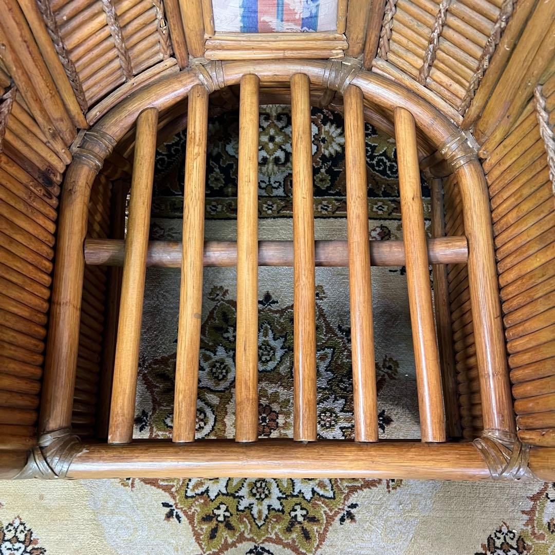 ꧁籐家具꧂ラタン ハイバックチェア2脚&コーヒーテーブルセット 籐素材 机 椅子