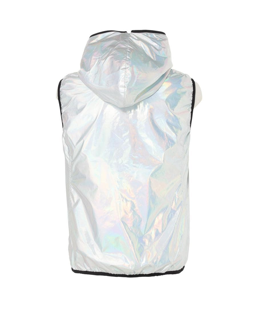 新品☆ダンスウィズドラゴン NYストレッチ タフタ リバーシブルベスト☆青☆XL