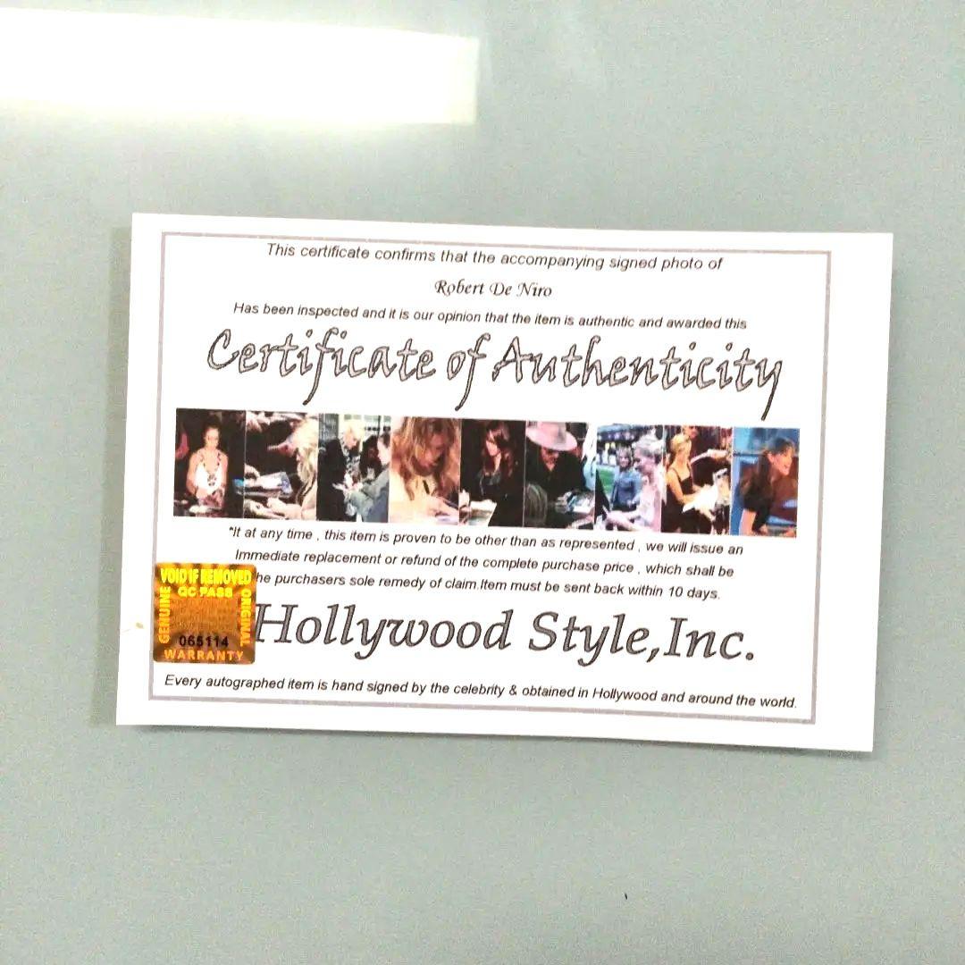 ロバート・デ・ニーロ直筆サイン入り2Lサイズ写真…Robert De Niro