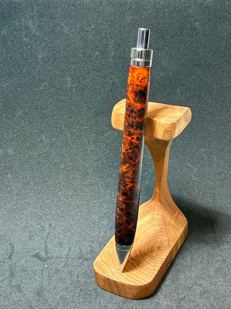 極上本花梨瘤シャーペン0.5mmアンボイナバール