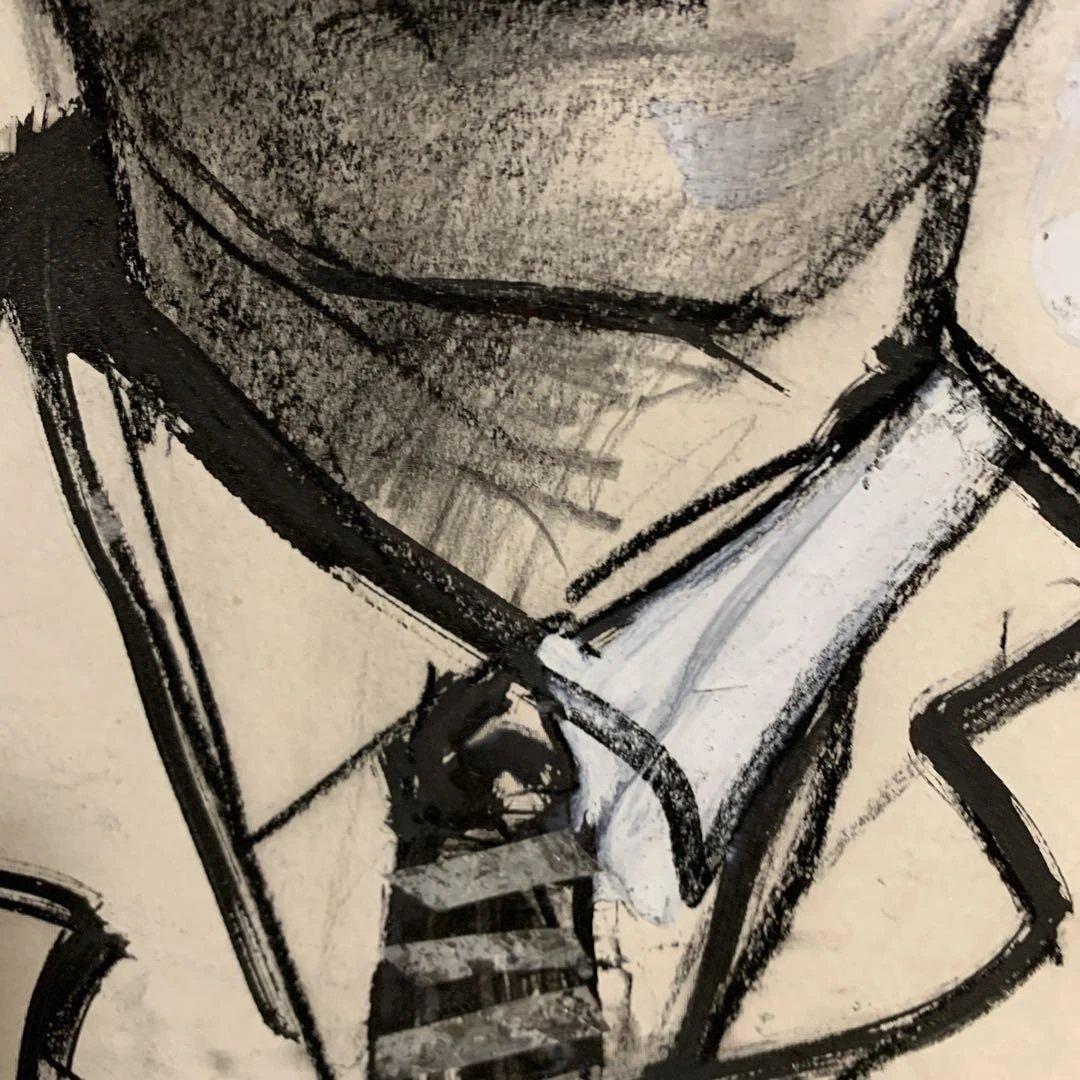 原画　サントリー広告デッサン　須田剋太