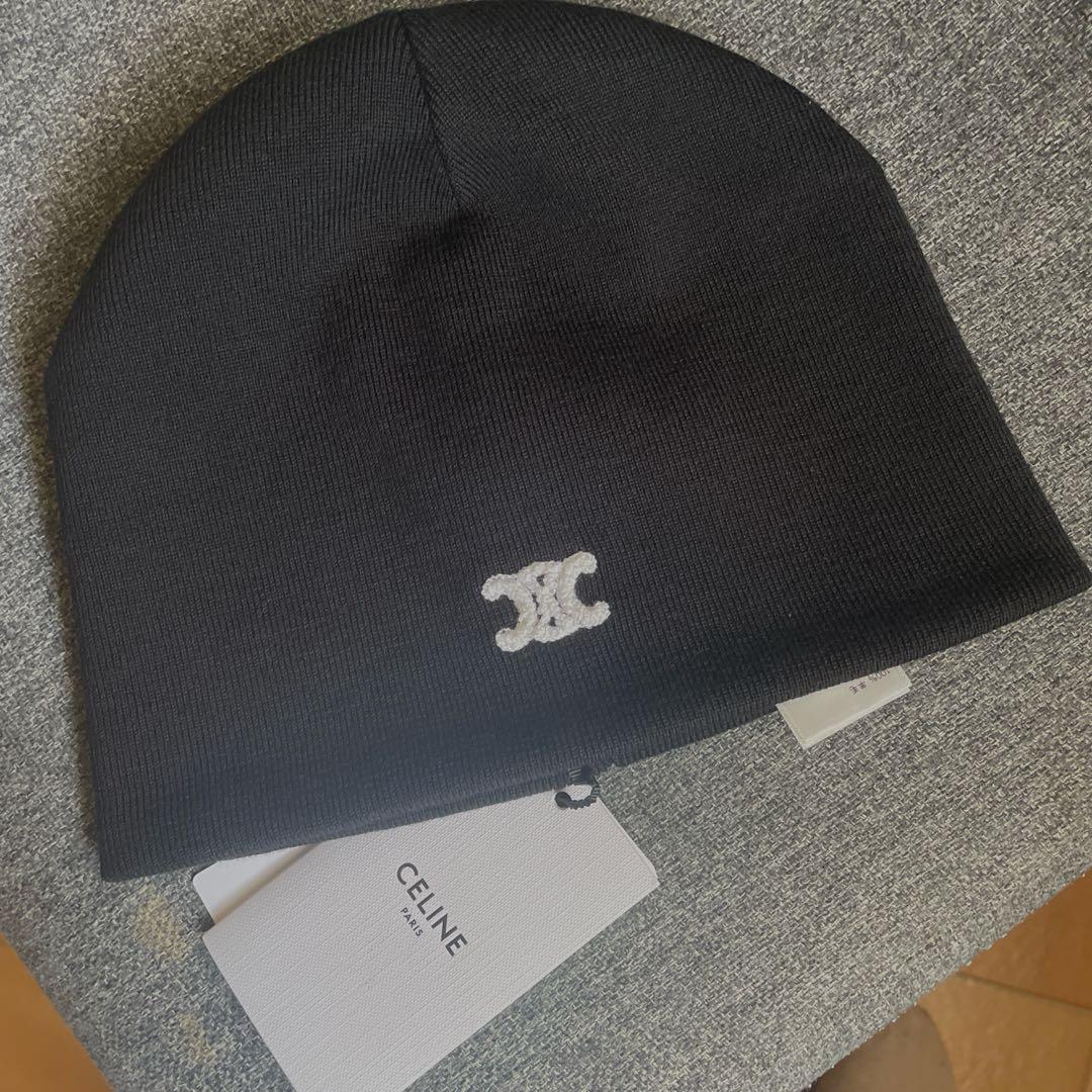 CELINE ニット帽トリオンフ ビーニー ユニセックス　新作BTS 本物