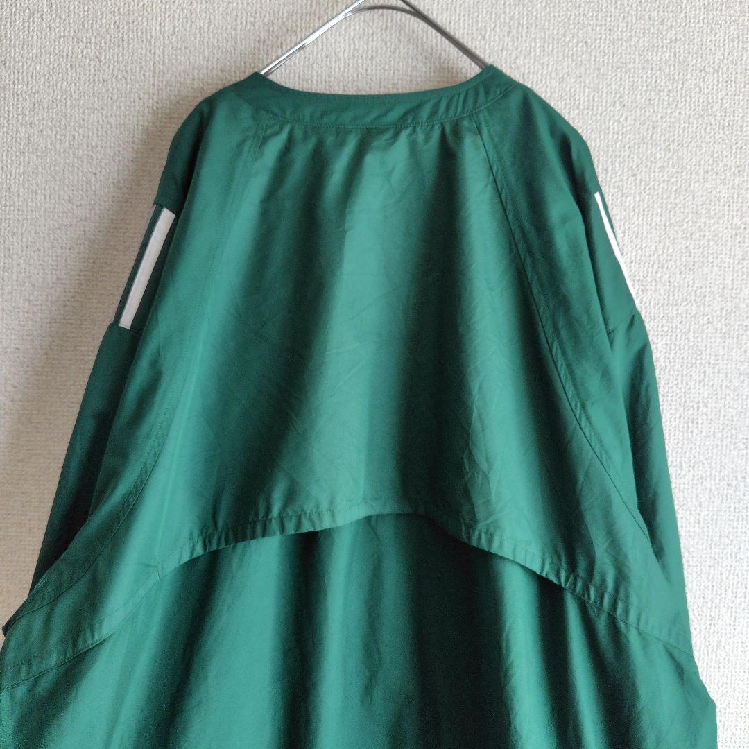 【希少サイズ】4XO アディダス サイドジップ プルオーバー 刺繍ロゴ 裾ドロー