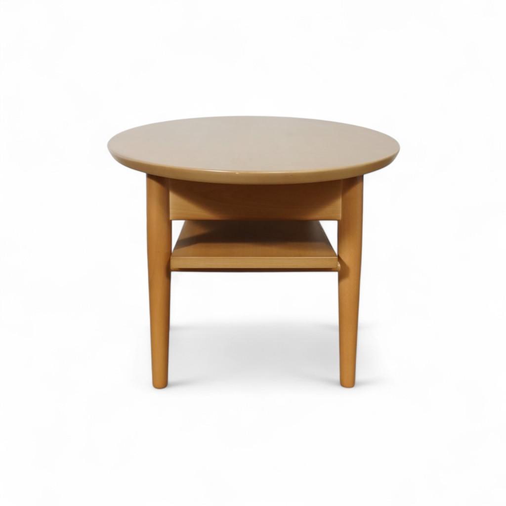 フォロー割【新品】木製 北欧調 折れ脚棚付 オーバル　テーブル アウトレット