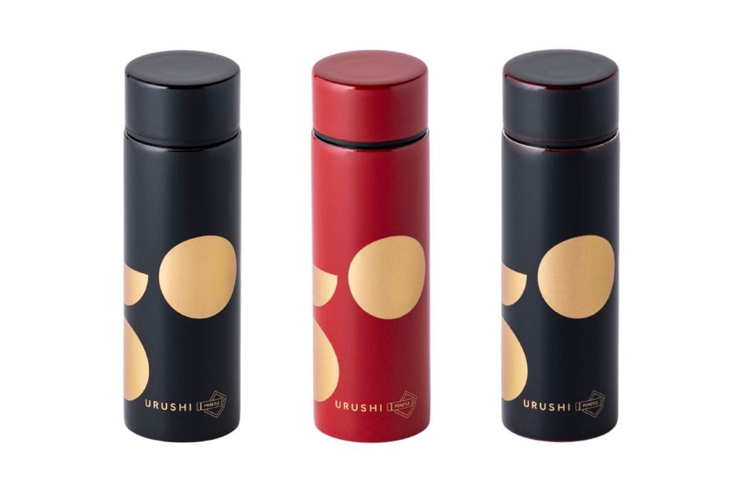 越前漆器 【URUSHI POKETLE◆日月】朱色 赤 ポット 水筒