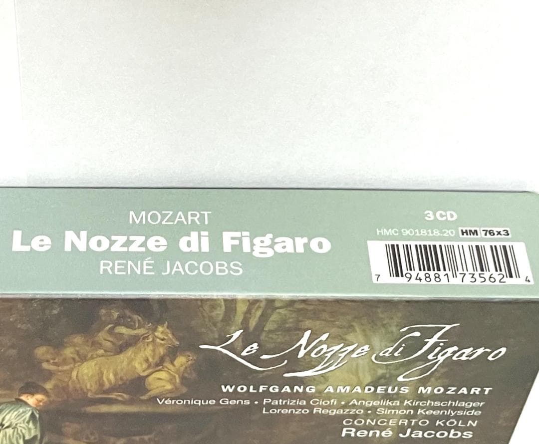 【未使用・名盤】モーツァルト：歌劇『フィガロの結婚』ルネ・ヤーコプス 3CD