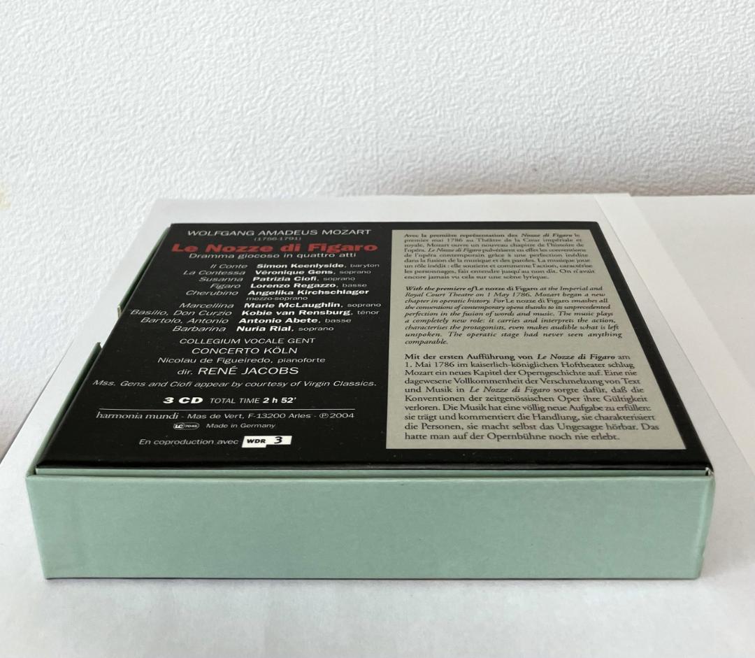 【未使用・名盤】モーツァルト：歌劇『フィガロの結婚』ルネ・ヤーコプス 3CD