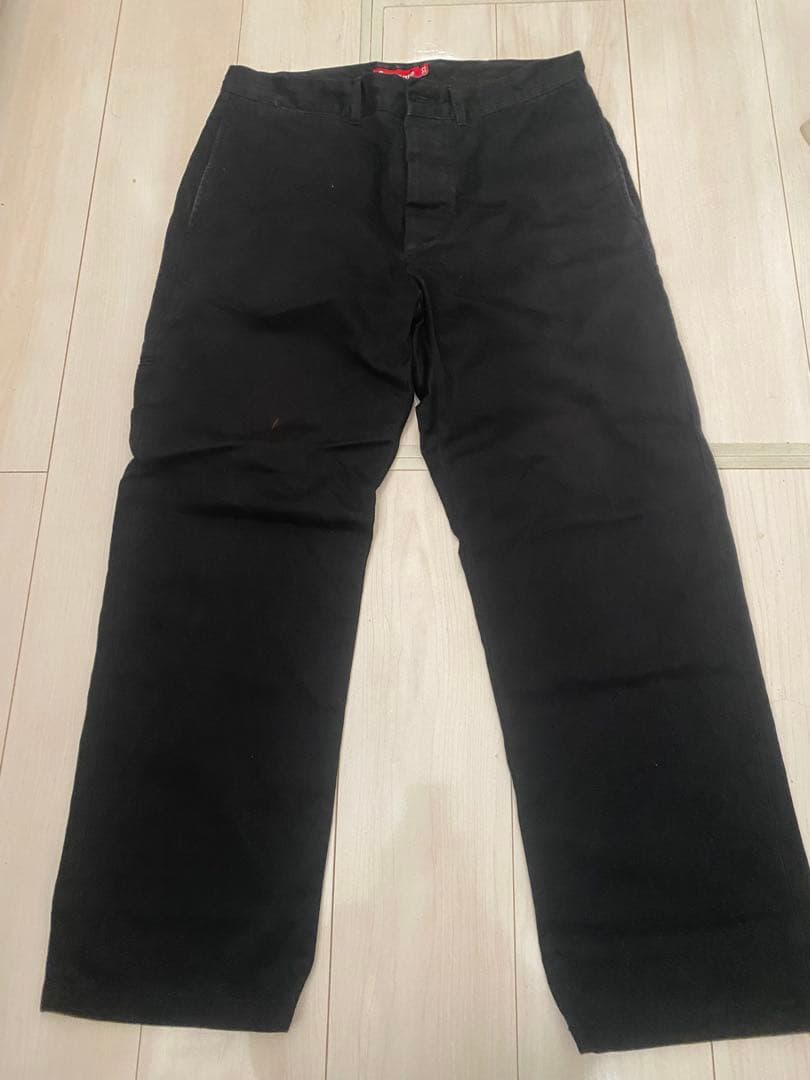 シュプリームワークパンツ　ブラック　32サイズ