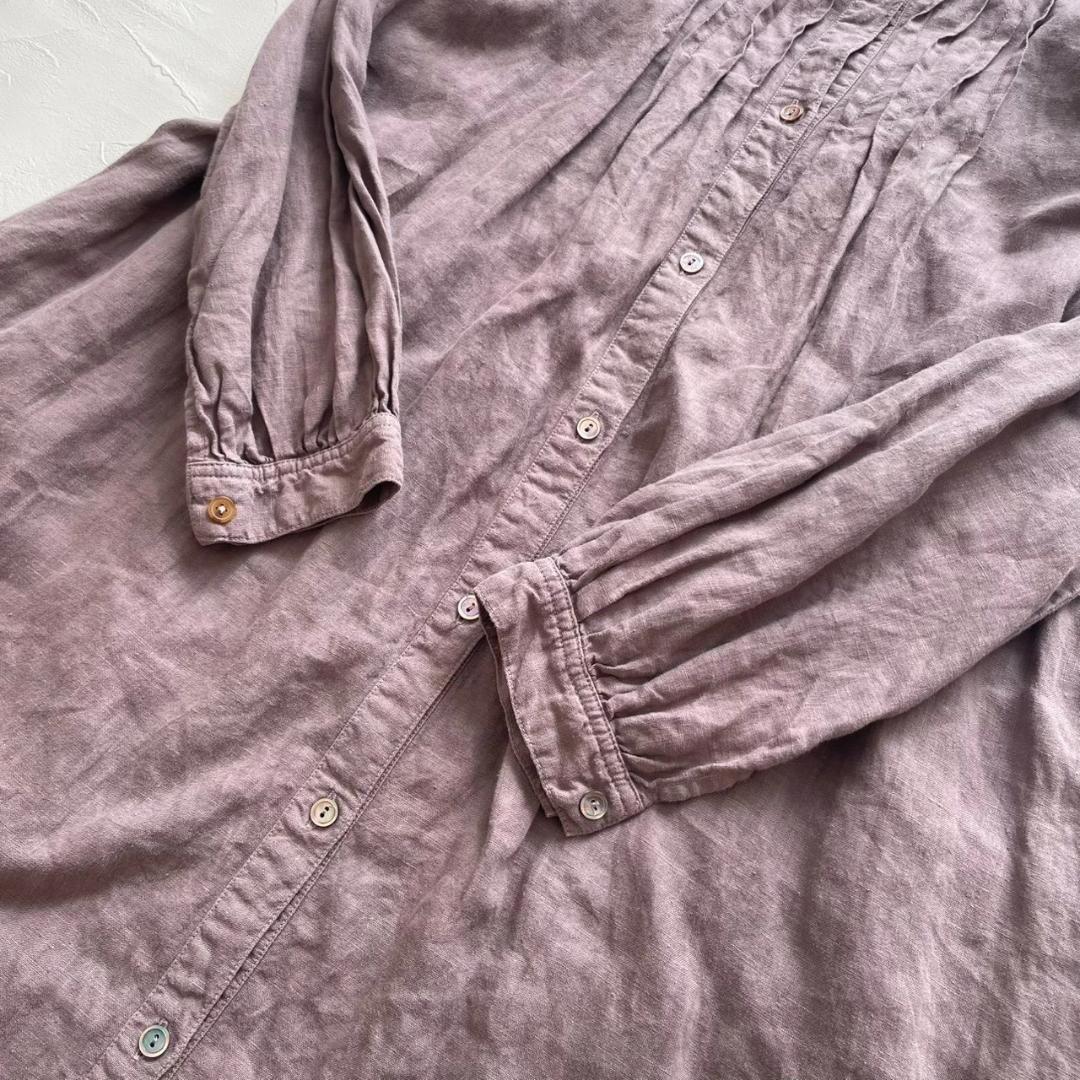 nest Robe ネストローブ リネン ピンタック ワンピース 羽織り