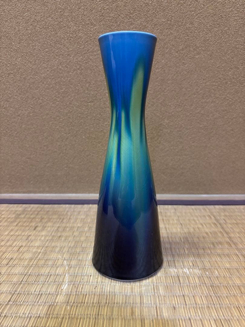 人間国宝　三代徳田八十吉　(正彦) 花入　花瓶　花生　壷