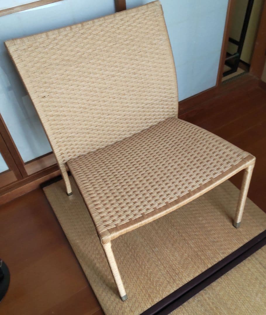 新品リゾートラタンチェアセット　mikimokuクリーム1/2（一脚）