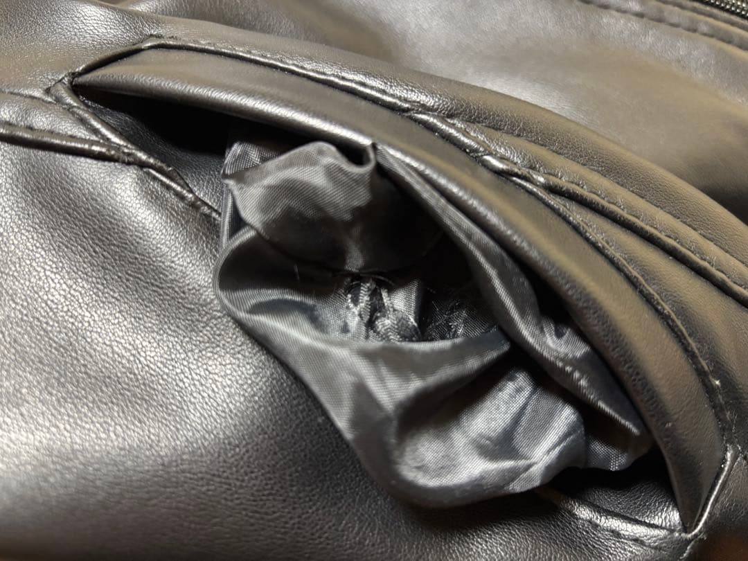 アルマーニ コレッツォーニ レザージャケット　黒　Mサイズ