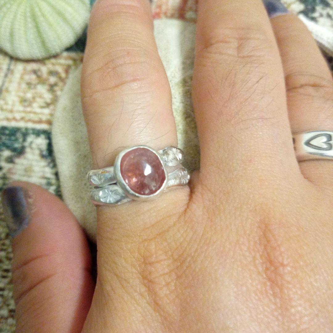 ピンクスピネル シルバー925 リング