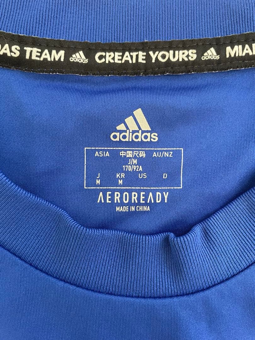 adidas アディダス JFA 長袖サッカーウェア プラシャツ 青　Mサイズ