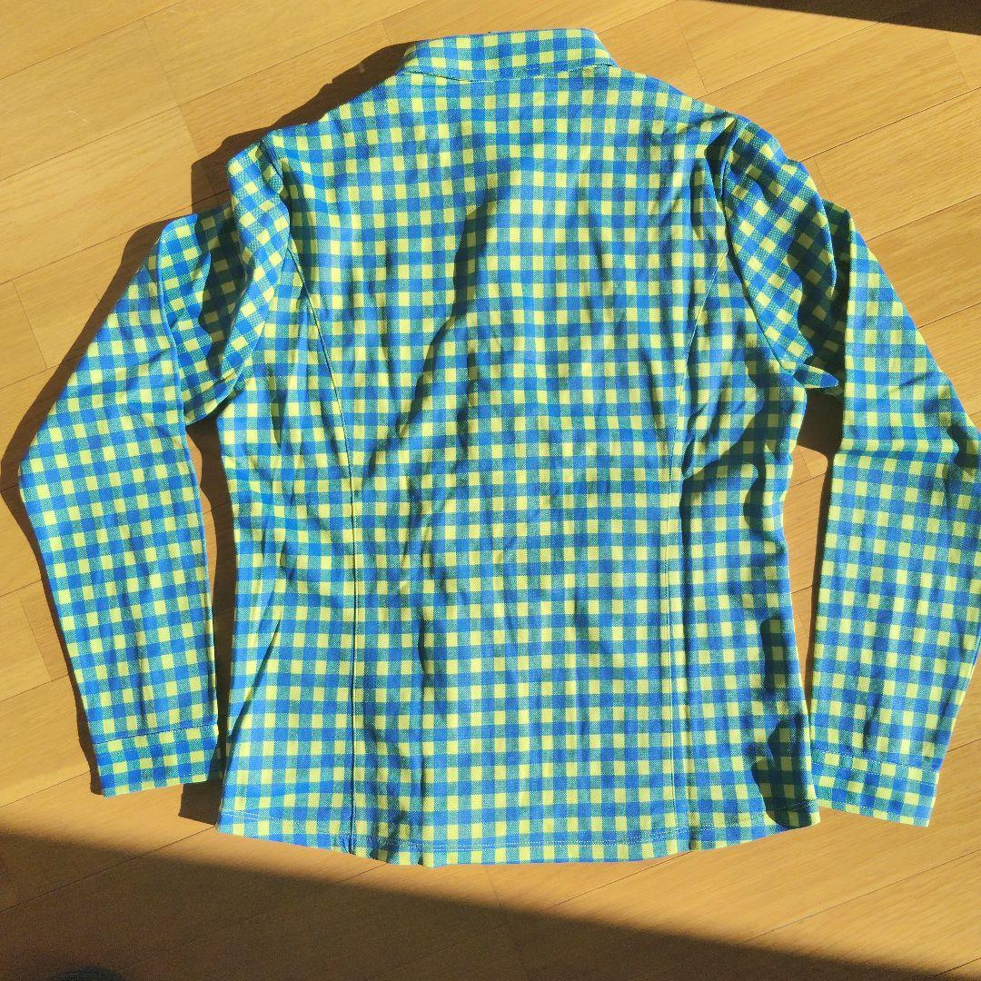 新品　and parse 長袖シャツ 青と黄のチェック