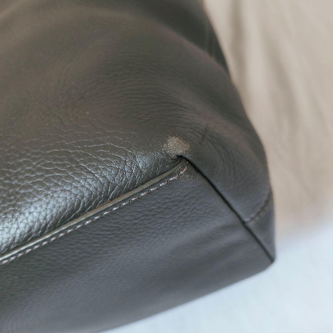 コーチ ドラフティング レザートートバッグ グレー