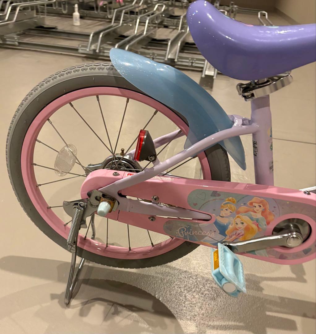 【美品】18インチ幼児用自転車 ピンク ディズニープリンセス