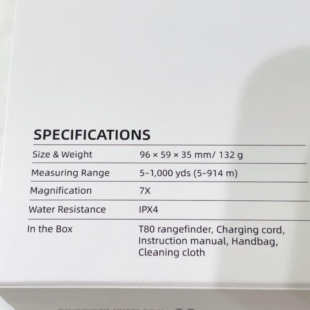 ゴルフ 距離計 T80 レーザー 最速0.02S 最大1000yd ベージュ