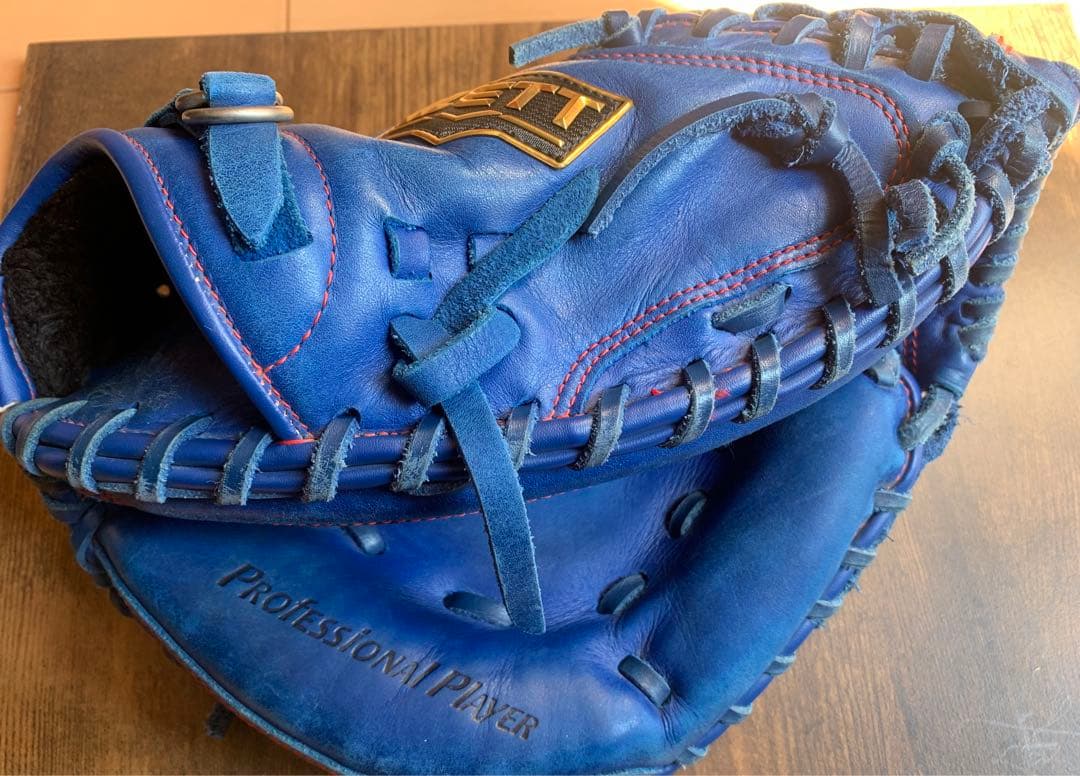 ゼット　軟式グローブ 青