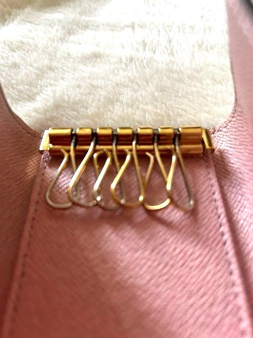 ルイヴィトンキーケース【6連ダミエ×ピンク】