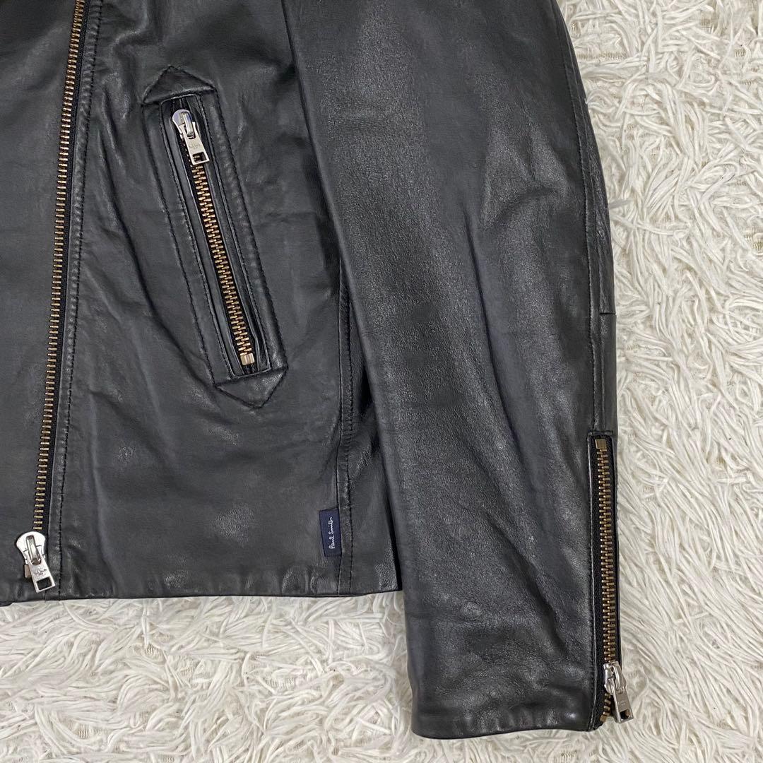 Paul Smith ダブルライダース レザージャケット ラムレザー Ｍサイズ