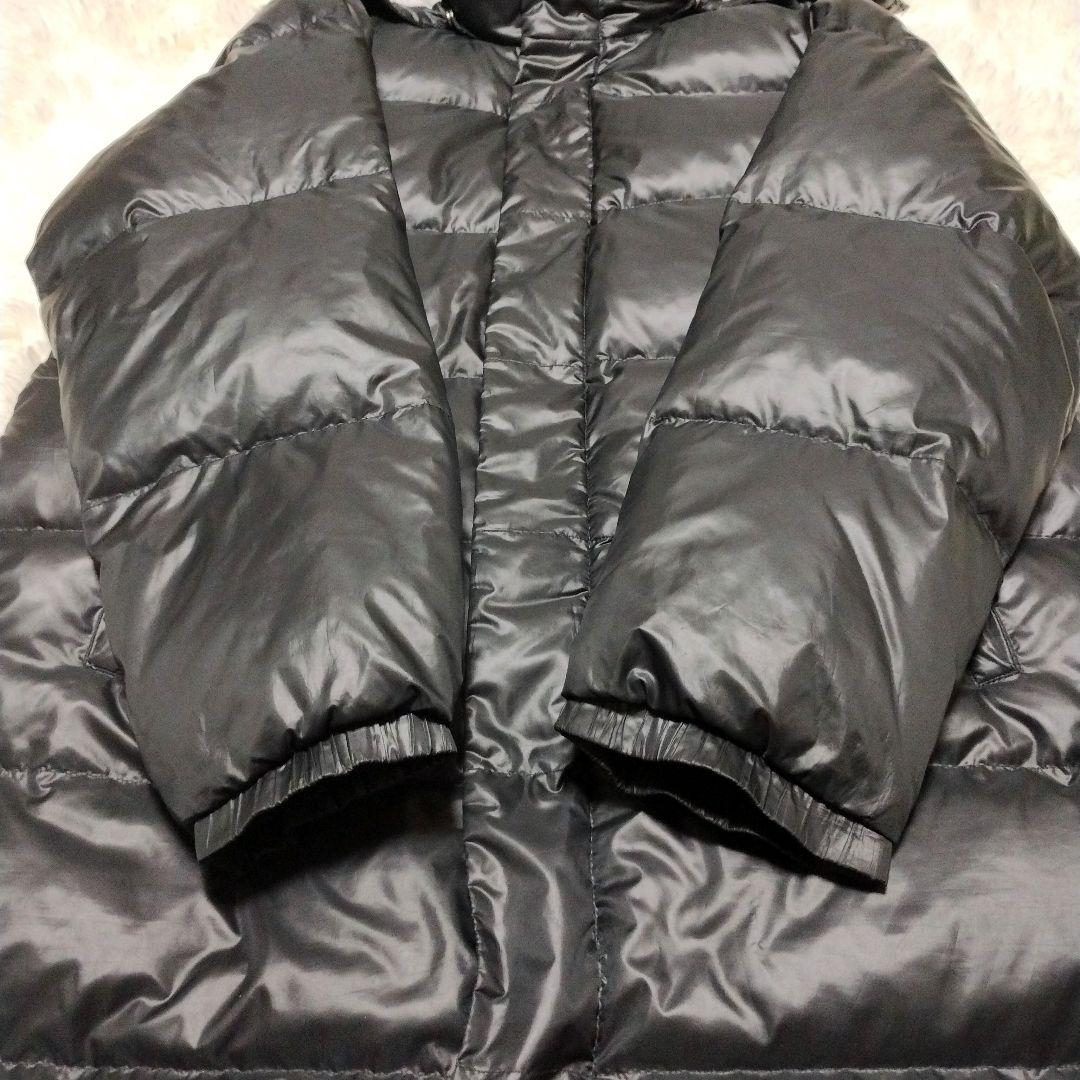 ナイキ 2way フード付き フェザーダウン ベンチコート ロング丈 L 黒