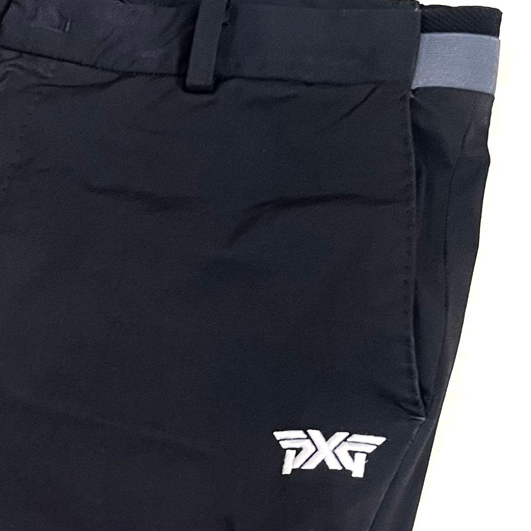 【PXG】 メンズ ストレッチ ロングパンツ BK Lサイズ (裾上げ前)