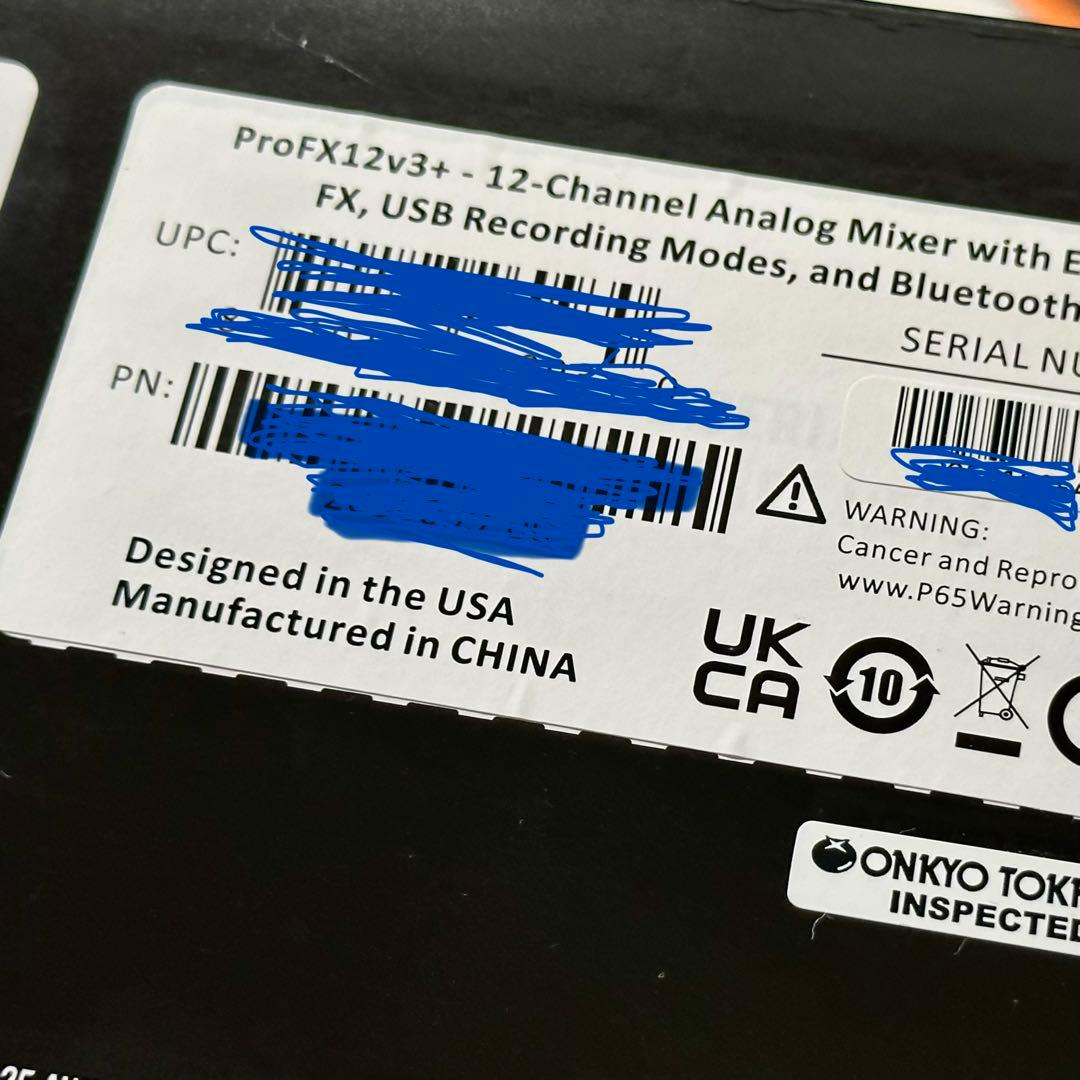 MACKIE ProFX12V2+アナログミキサー 12チャンネル【美品】