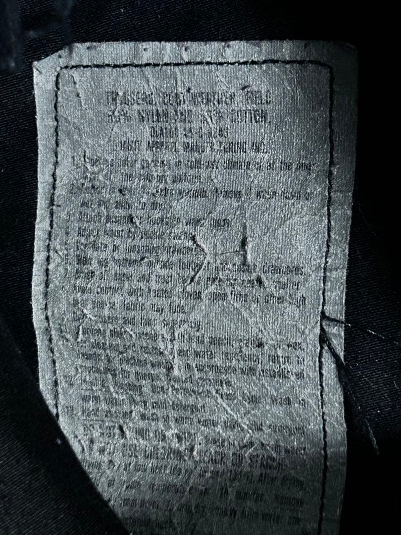 M-65 ミリタリーカーゴパンツ 後染めブラック S-R