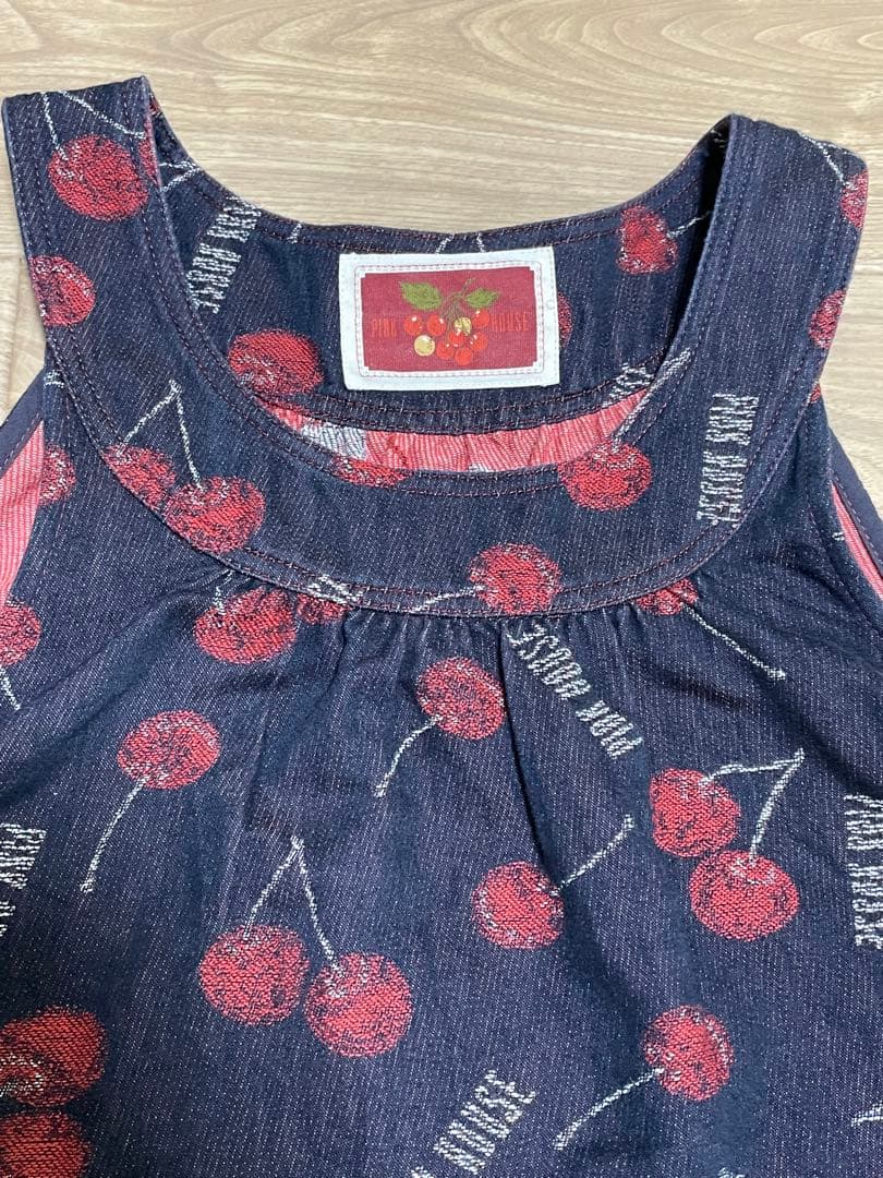 PINKHOUSE さくらんぼ柄 デニムワンピース チェリー柄