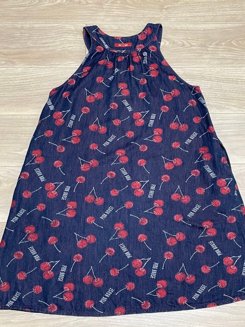 PINKHOUSE さくらんぼ柄 デニムワンピース チェリー柄
